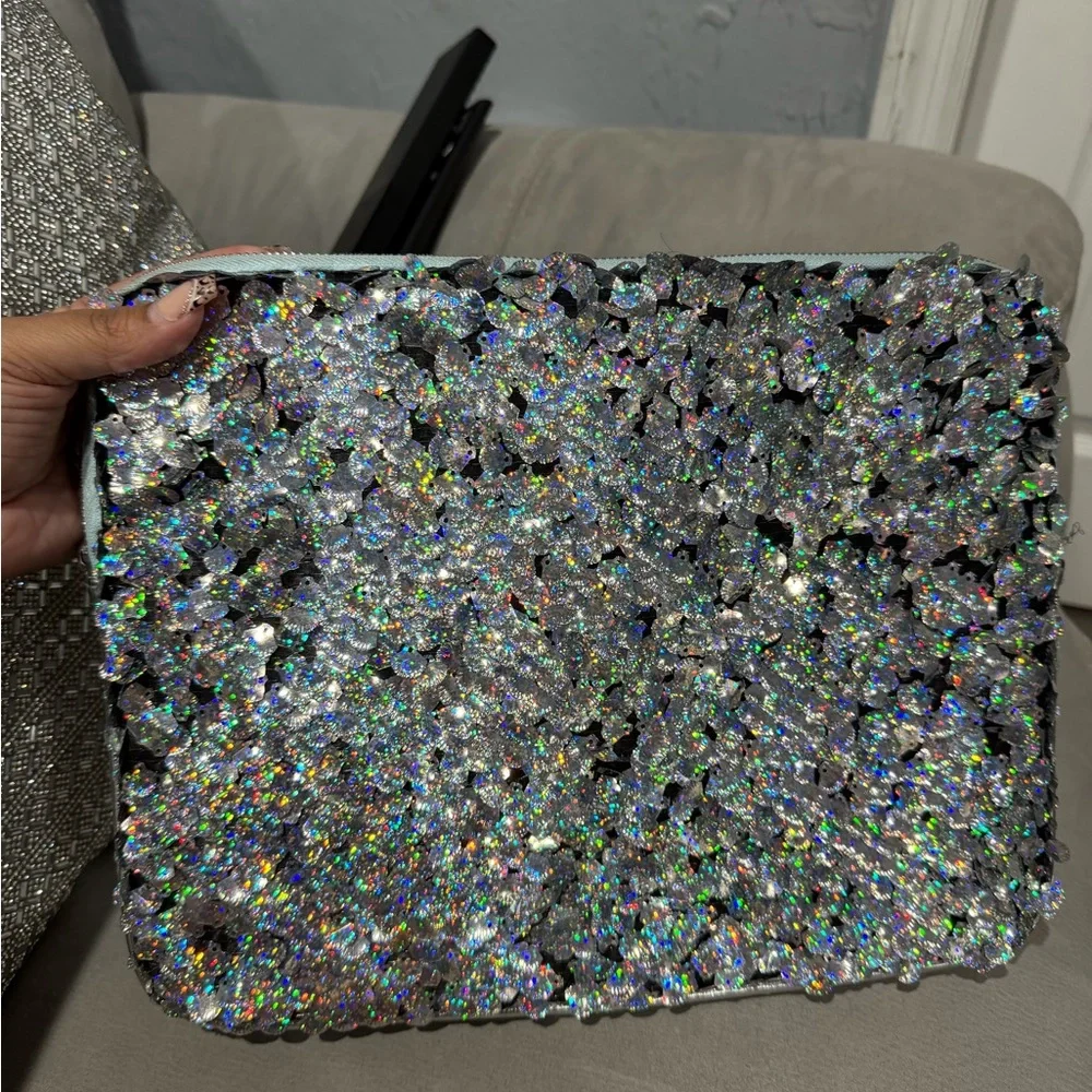 Skinny dip London Silver Sequin laptop Case